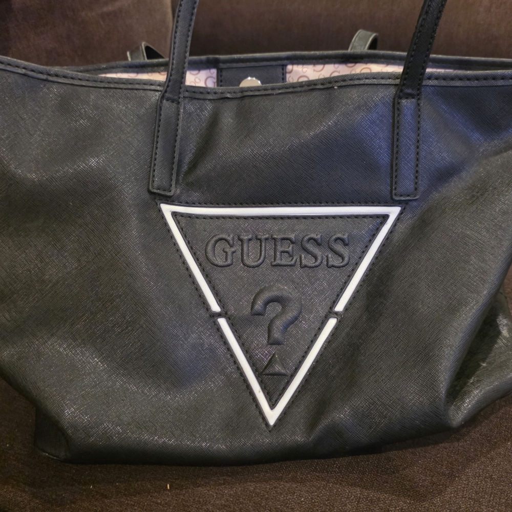 GUESS Portini Black Logo Women's Bag